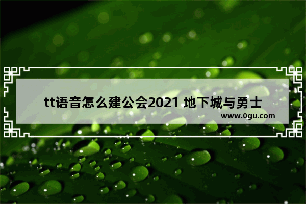 tt语音怎么建公会2021 地下城与勇士自建公会步骤