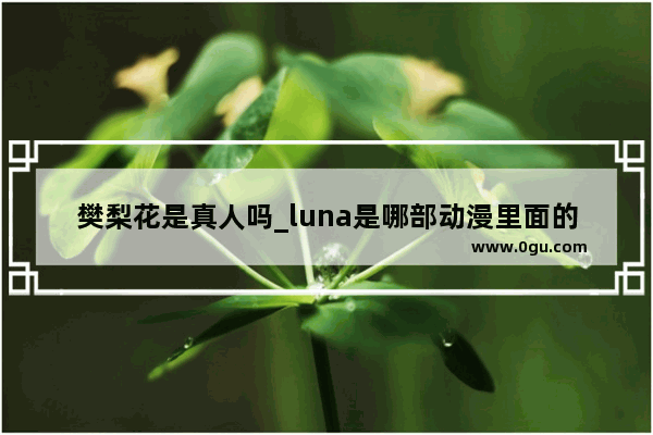 樊梨花是真人吗_luna是哪部动漫里面的