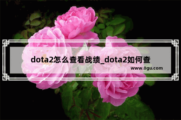 dota2怎么查看战绩_dota2如何查自己的战绩