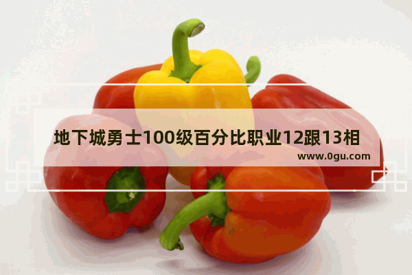 地下城勇士100级百分比职业12跟13相差多少 地下城与勇士一百级职业