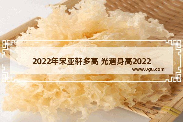 2022年宋亚轩多高 光遇身高2022