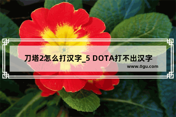 刀塔2怎么打汉字_5 DOTA打不出汉字该怎么办我是WIN7的系统