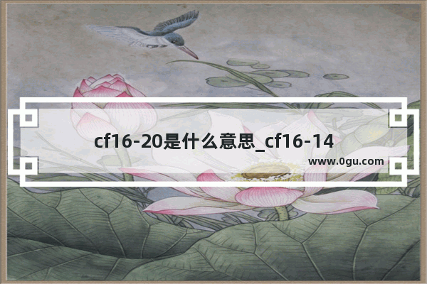 cf16-20是什么意思_cf16-14扣多少安全分