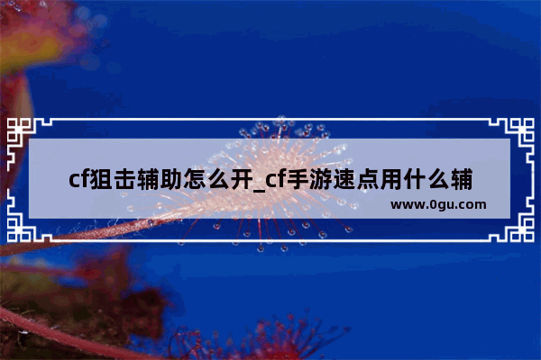 cf狙击辅助怎么开_cf手游速点用什么辅助瞄准