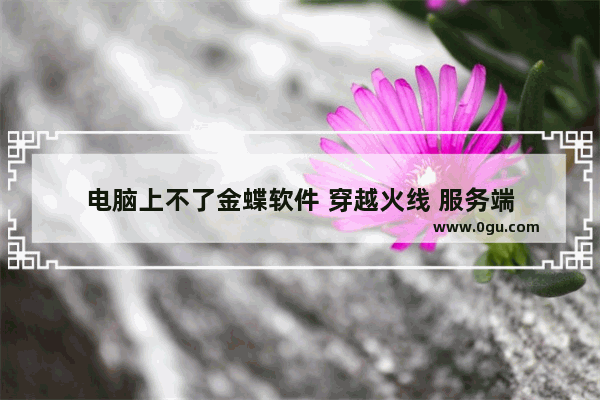 电脑上不了金蝶软件 穿越火线 服务端