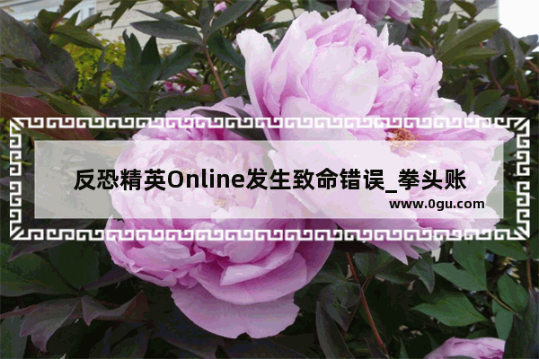 反恐精英Online发生致命错误_拳头账号无法登录怎么回事