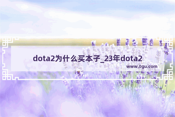 dota2为什么买本子_23年dota2新本子什么时候出啊