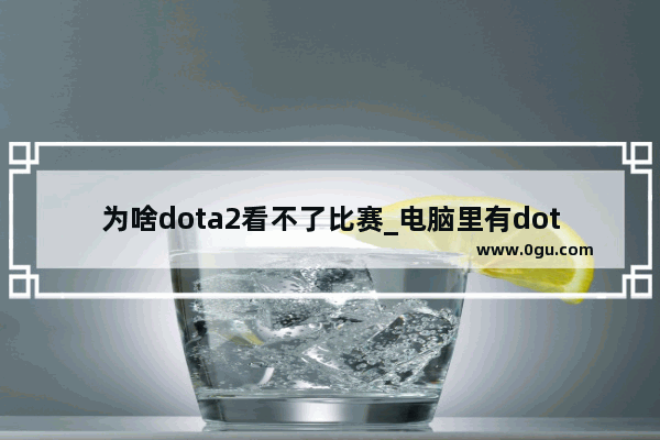 为啥dota2看不了比赛_电脑里有dota2怎么放到steam里