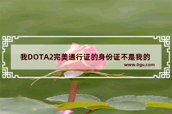 我DOTA2完美通行证的身份证不是我的 手机号是我的,DOTA2账号已注销