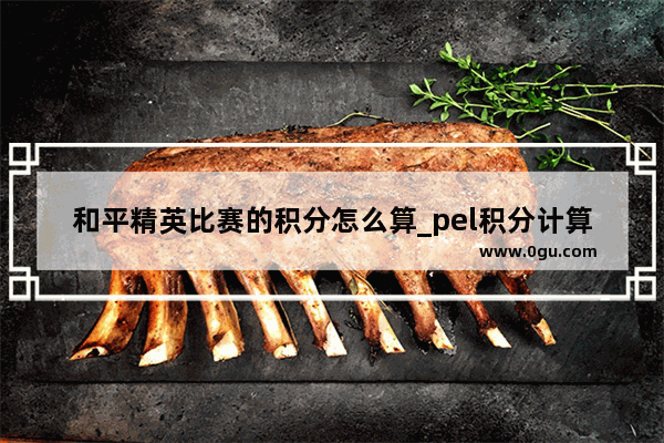 和平精英比赛的积分怎么算_pel积分计算方法