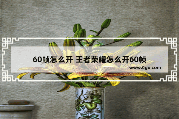 60帧怎么开 王者荣耀怎么开60帧