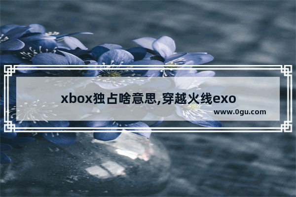 xbox独占啥意思,穿越火线exo