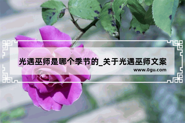 光遇巫师是哪个季节的_关于光遇巫师文案