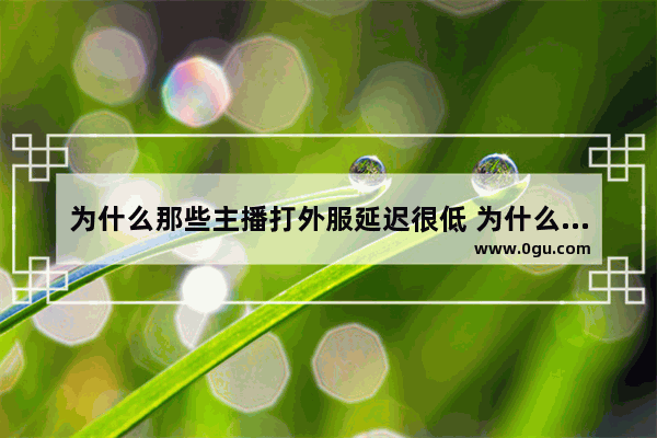 为什么那些主播打外服延迟很低 为什么我打韩服开了加速器都是100多,美服dota2延迟