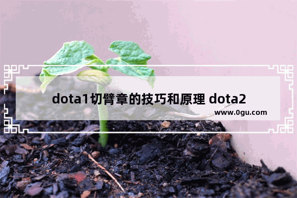 dota1切臂章的技巧和原理 dota2切出来