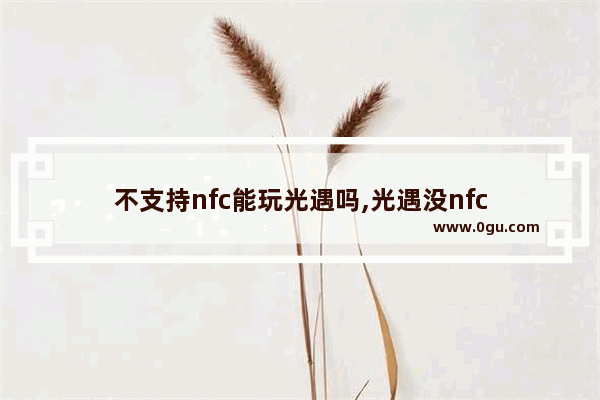 不支持nfc能玩光遇吗,光遇没nfc