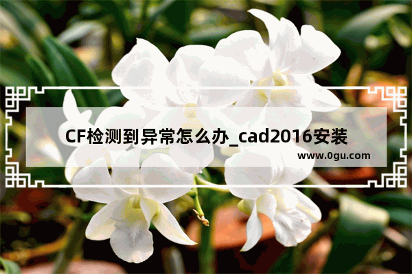 CF检测到异常怎么办_cad2016安装完毕后如何设置