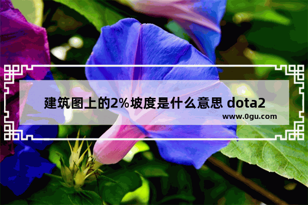 建筑图上的2%坡度是什么意思 dota2 地表