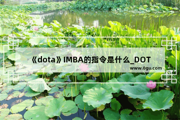 《dota》IMBA的指令是什么_DOTAIMBA怎么玩