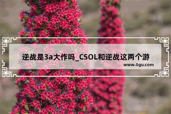 逆战是3a大作吗_CSOL和逆战这两个游戏哪个更好