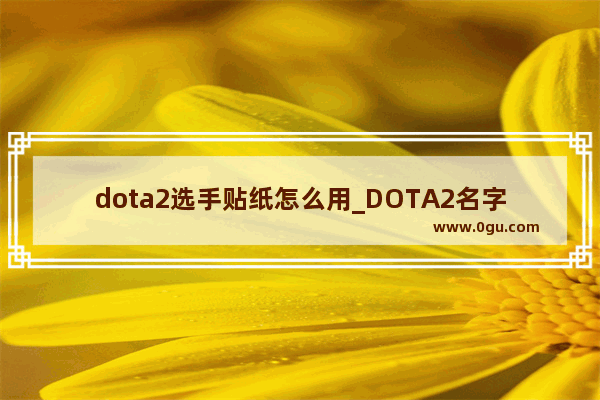 dota2选手贴纸怎么用_DOTA2名字后面的标签怎么弄的