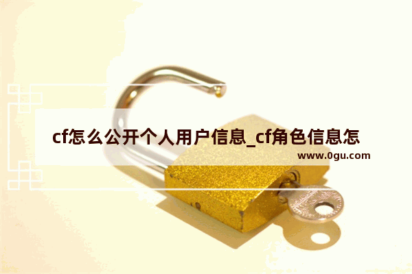 cf怎么公开个人用户信息_cf角色信息怎么公开