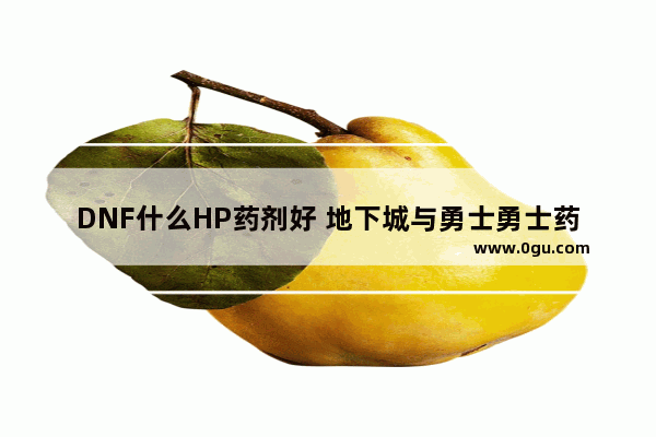 DNF什么HP药剂好 地下城与勇士勇士药剂