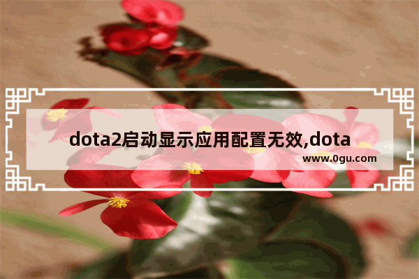 dota2启动显示应用配置无效,dota2完美论坛