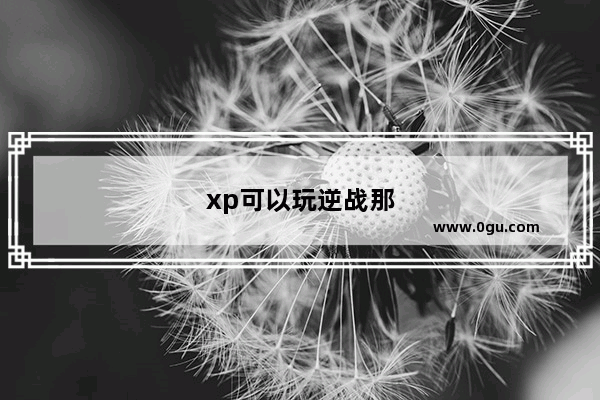 xp可以玩逆战那个版本吗