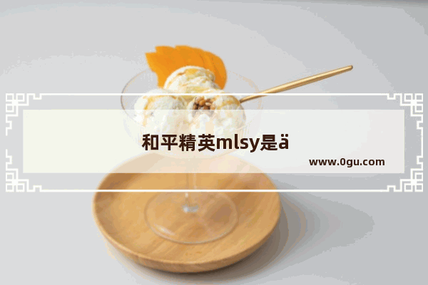 和平精英mlsy是什么意思