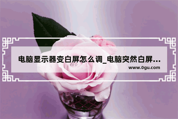 电脑显示器变白屏怎么调_电脑突然白屏按哪个键恢复