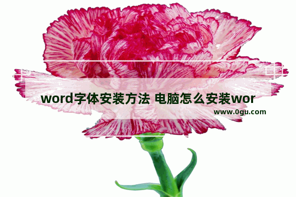 word字体安装方法 电脑怎么安装word