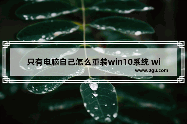 只有电脑自己怎么重装win10系统 win10重装电脑