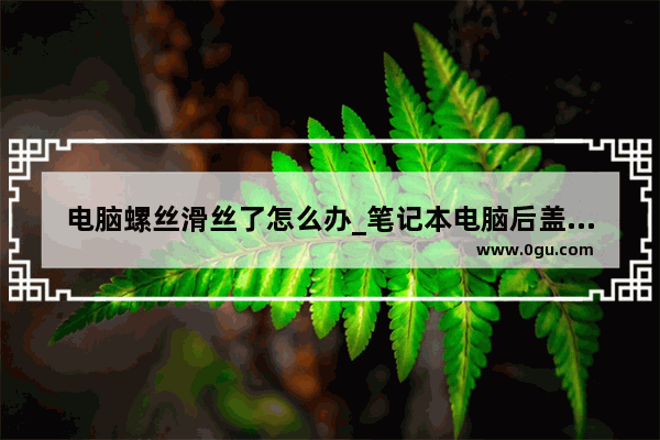 电脑螺丝滑丝了怎么办_笔记本电脑后盖螺丝滑丝