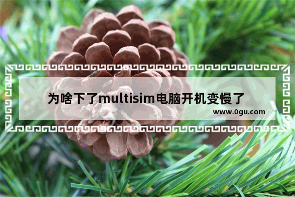 为啥下了multisim电脑开机变慢了 电脑开机变慢了