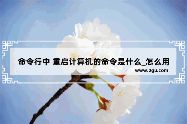 命令行中 重启计算机的命令是什么_怎么用命令行来重启系统命令