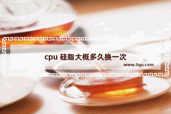 cpu 硅脂大概多久换一次