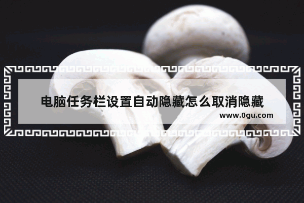 电脑任务栏设置自动隐藏怎么取消隐藏