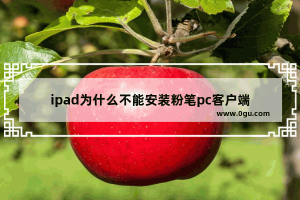 ipad为什么不能安装粉笔pc客户端