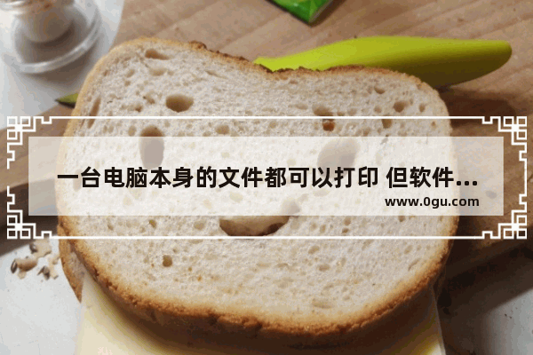 一台电脑本身的文件都可以打印 但软件里面的文件就不能打印为什么啊。平时都是一直在用