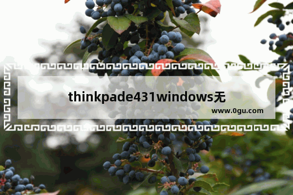 thinkpade431windows无法启动