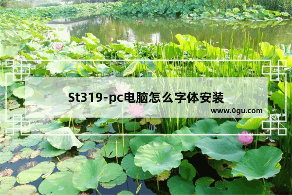 St319-pc电脑怎么字体安装