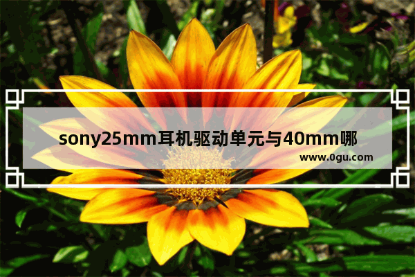 sony25mm耳机驱动单元与40mm哪个好