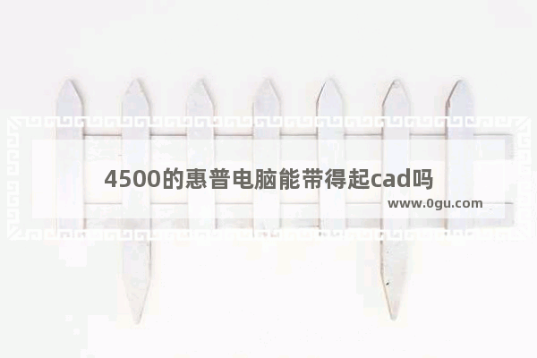 4500的惠普电脑能带得起cad吗