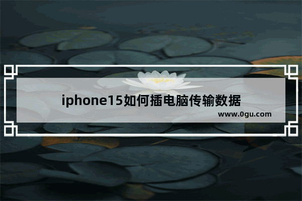 iphone15如何插电脑传输数据