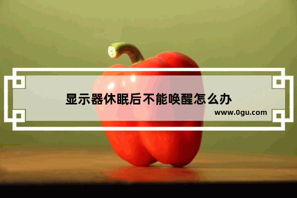 显示器休眠后不能唤醒怎么办