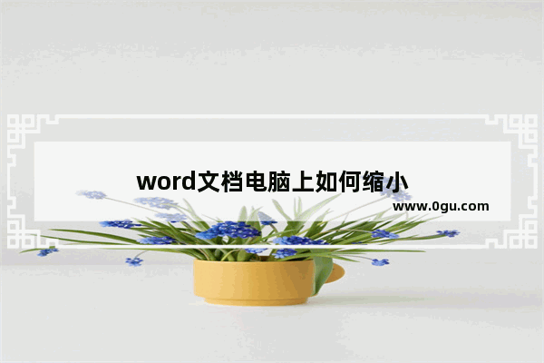 word文档电脑上如何缩小