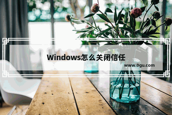 Windows怎么关闭信任