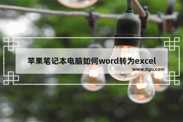 苹果笔记本电脑如何word转为excel