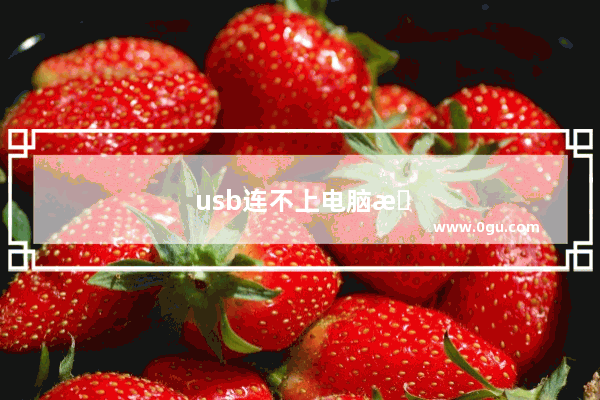 usb连不上电脑怎么办